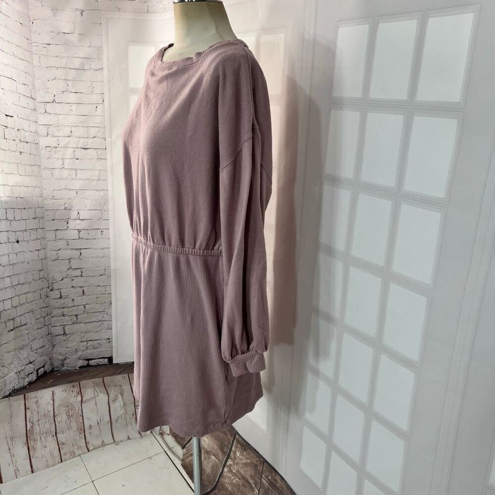 Nine West Pink Knitted Boat Neck Long Sleeve Tunic Pullover Sweater Dress XL - Picture 3 of 10